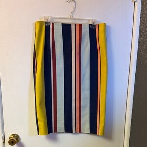 Boden Multicolor Striped Pencil Skirt